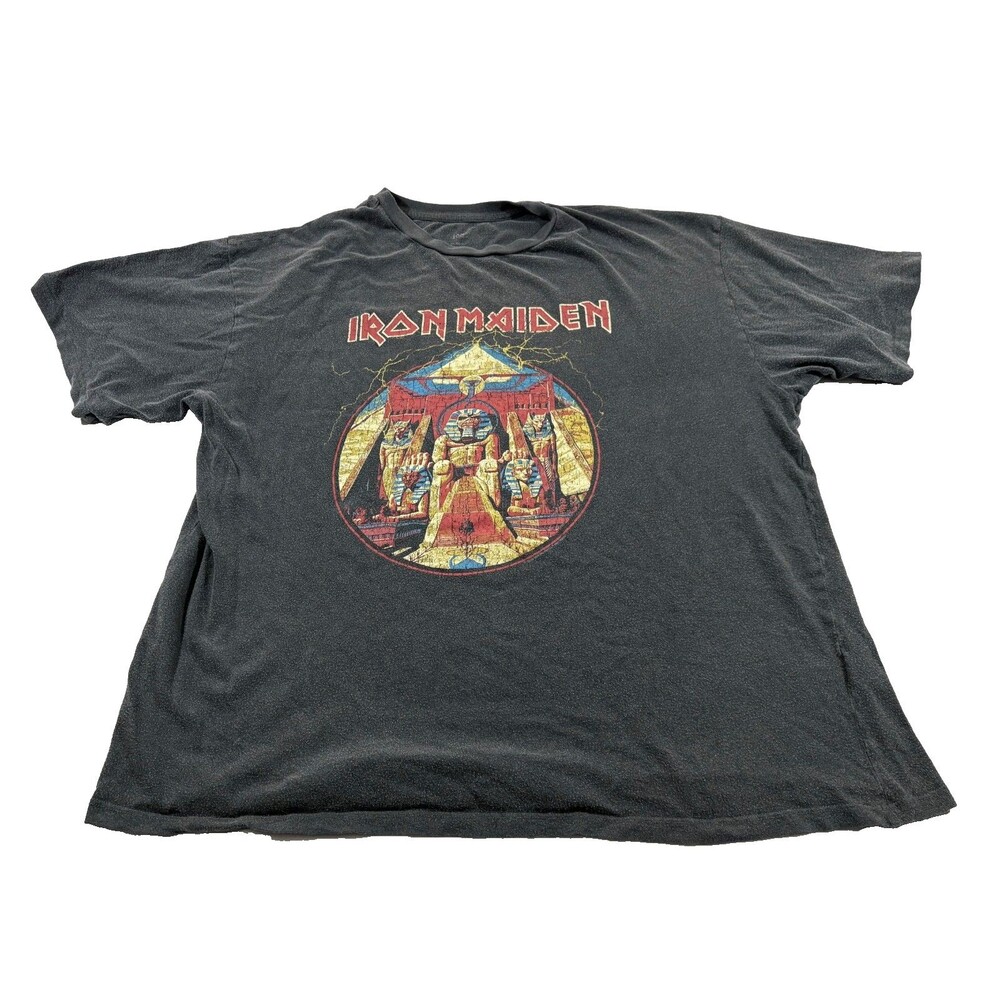 Iron Maiden Pyramid Pharaohs World Tour Band Tee T-shirt Black Concert Sz XL